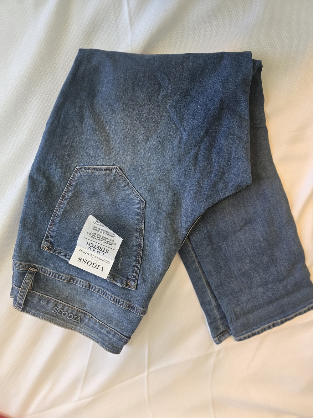NWT Vigoss Thompson Tomboy Blue Straight Jeans Sz 18W